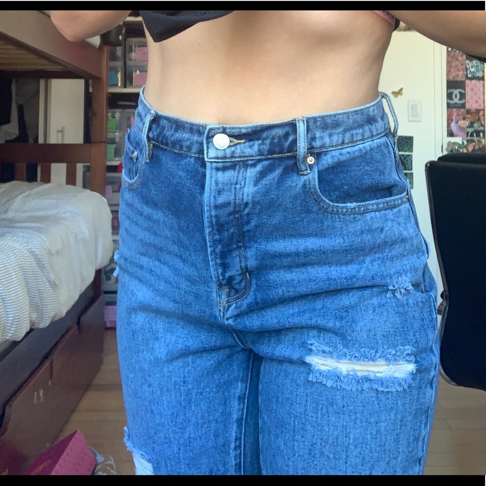 Pacsun mom jeans with rips
